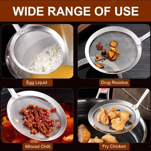 Miniatura 7 de MyLifeUNIT Espumador japonés para ollas calientes, malla de acero inoxidable, colador de alimentos de espuma y grasa, cuchara de pesca de 2.16 x