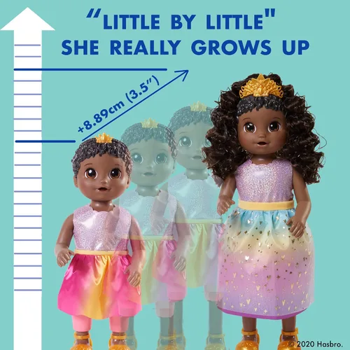 Miniatura 3 de Baby Alive Princesa Ellie Grows Up! Muñeca de pelo negro para niñas y niños de 3 años en adelante, 18 pulgadas