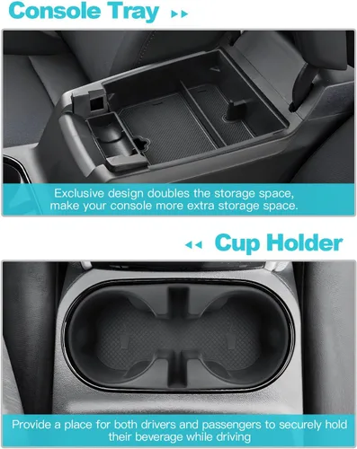 Miniatura 3 de CDEFG 2 piezas para 2025 2026 Chevy Colorado GMC Canyon Organizador de bandeja para consola central para 2023-2025 2026 Chevy Colorado GMC Canyon