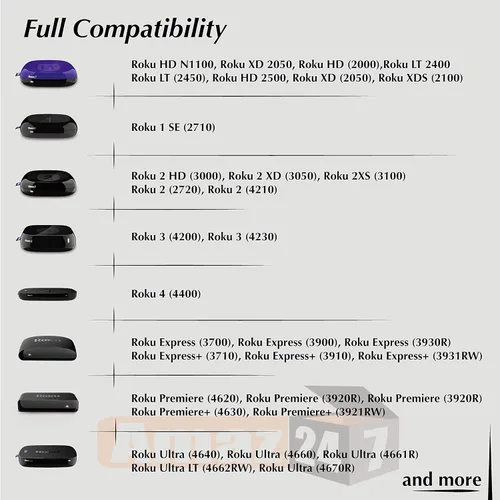 Miniatura 4 de Control remoto original Amaz247 Roku para Roku Player (cualquier forma de caja de dispositivo Roku) (Roku 1/2/3/4, HD/LT/XS/XD)