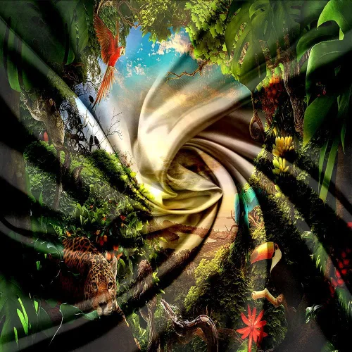 Miniatura 4 de Fondo de safari en la selva animación bosque para niños, fondo verde para fotografía, selva tropical, decoración de animales, celebración, fiesta