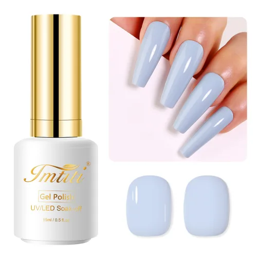 Miniatura 30 de Esmalte de uñas de gel con purpurina, 0.5 fl oz, color rosa brillante, de remojo, con LED, UV, kit de esmalte de uñas de gel para manicura en salón