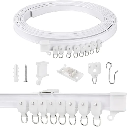 Miniatura 3 de Cortina de techo flexible de 6.6 ft, riel de cortina de techo, riel de cortina de techo, riel de techo, riel de techo para ventana, puerta, cortina