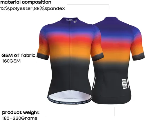 Miniatura 3 de Lo.gas Maillot de ciclismo para hombre, manga cortalarga, camisas de ciclismo con cremallera completa con bolsillos, ropa de bicicleta de carretera