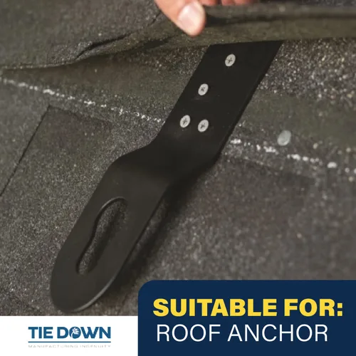 Miniatura 6 de Tie Down Anclaje de techo con clip de enganche, paquete de 3 – Anclajes de techo para seguridad de techo y protección contra caídas Puntos