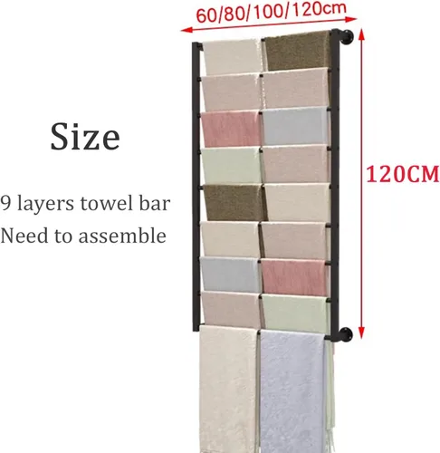 Miniatura 7 de Slide Out Pants Rack Closet Hanger Bar Pull Trousers Tie Belts Scarf Racks Top Mounted Wardrobe Clothes for Closet Retractable,Wall Scarf, 9-Level