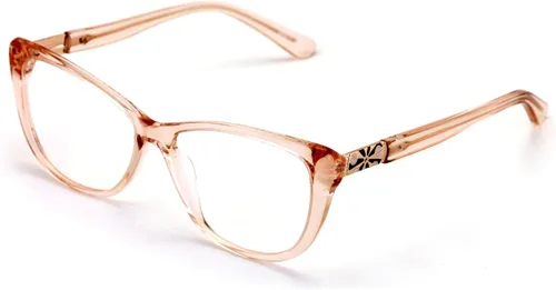 Miniatura 2 de Gafas de lectura de acetato de alta calidad para mujer, lentes de ojo de gato, divertidos lectores de lentes transparentes, acento de metal dorado