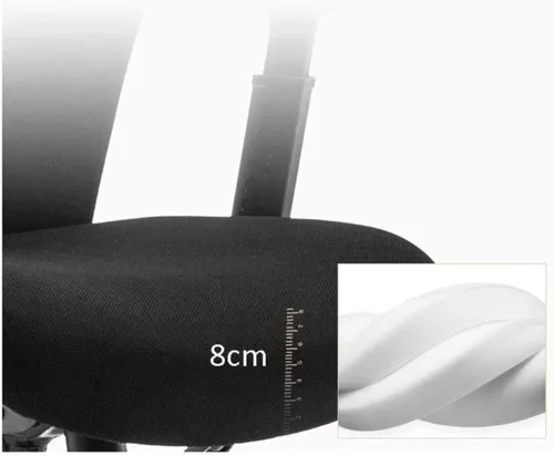 Miniatura 7 de Silla de oficina ergonómica con soporte lumbar, reposabrazos ajustables, altura ajustable, color negro