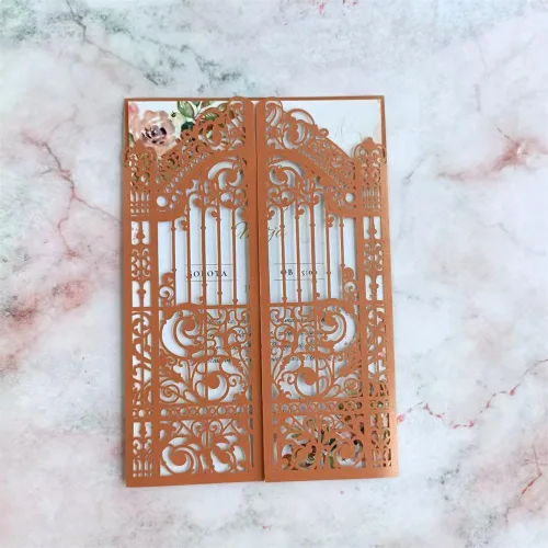 Miniatura 16 de MillaSaw Black Gate - Tarjeta de invitación cortada con láser para boda, compromiso, sirena, fiesta de cumpleaños, 25