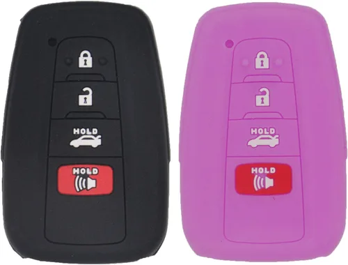 Miniatura 9 de LemSa Funda protectora de silicona para llavero de Toyota Camry C-HR Prius 2017 2018 2019 2020 HYQ14FBC, 2 unidades, color negro