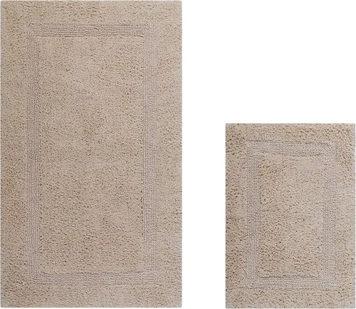 Miniatura 63 de Better Trends Alfombra de Inodoro en Forma de U Cubierta de Asiento de Inodoro de Lujo 100% Algodón Absorbente de Agua, Cubierta de Tapa Reversible