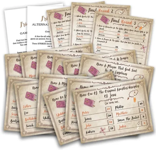 Juego de trivia bíblica, Prueba de disputa amigable con la Biblia, Juegos de trivia bíblica para la familia, Preguntas de disputas familiares de la