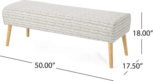 Miniatura 3 de Christopher Knight Home Sade Mid Century - Otomana de tela bohemia, patrón de zigzag gris claro