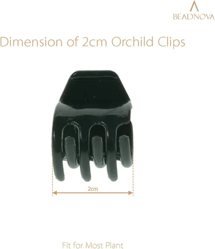 Miniatura 3 de BEADNOVA 100 clips de orquídeas grandes para orquídeas para plantas de flores y vides (0.8 in, 100 unidades)