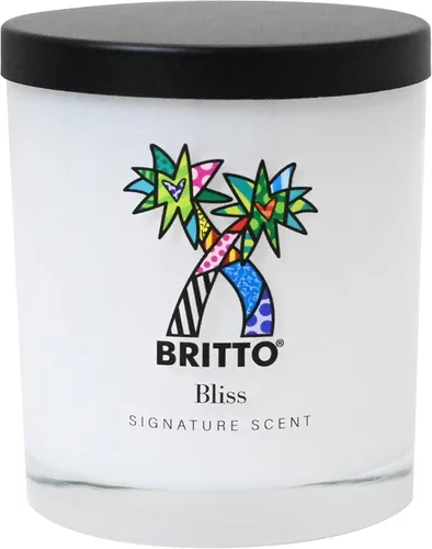Britto Romero - Vela grande con aroma a rosa Bliss – Vela clásica de verano de una sola mecha de 12 onzas con más de 110 horas de tiempo de