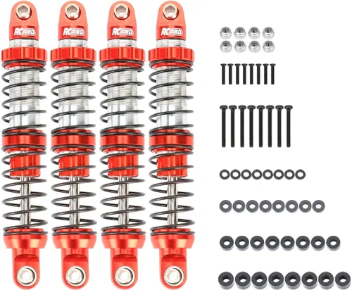 Miniatura 17 de RCAWD Amortiguadores de 80 mm 7075 Universales para actualizaciones de rastreador RC 1/10, amortiguadores RC con resorte para SCX10 I II III Pro Azul
