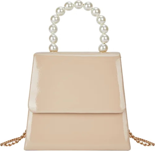 Evening Handbag for Women - Synthetic Pearl Top Handle Crossbody Bag Clutch Purses Prom Party Dinner Accessories