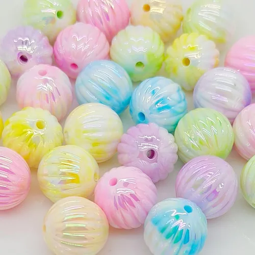 Miniatura 31 de Cuentas de diamantes de imitación de colores redondas espaciadoras para joyería, pulsera, collar, bolígrafo, bolsa, cadena, suministros de 0.630 in