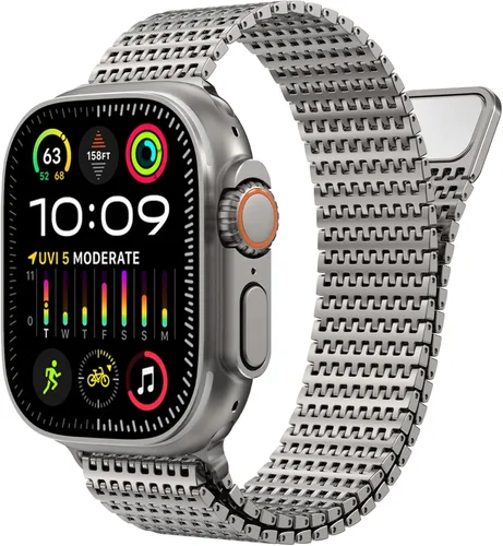 Miniatura 15 de WINGLE Correa de malla magnética para Apple Watch Band Ultra 3/2/1 de 1.929 in, 1.811 in, 1.772 in, 1.732 in, 1.654 in, 1.575 in, 1.614 in, 1.496