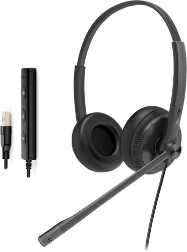 Miniatura 8 de Yealink Auriculares USB UH34 con micrófono, certificados por equipos, auriculares con cable con micrófono con cancelación de ruido para computadora
