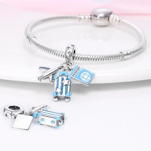 Miniatura 2 de Pandach Dijes colgantes de plata de ley 925 para pulseras y collares, dijes colgantes de Madonna con cuentas de girasol, joyería para mujer