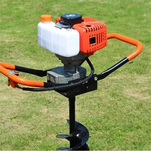 Miniatura 6 de Excavadora de agujeros para postes de tierra a gas, 52CC 2.5HP One Man Fence Hole Auger 2 tiempos refrigerada por aire para excavación de postes