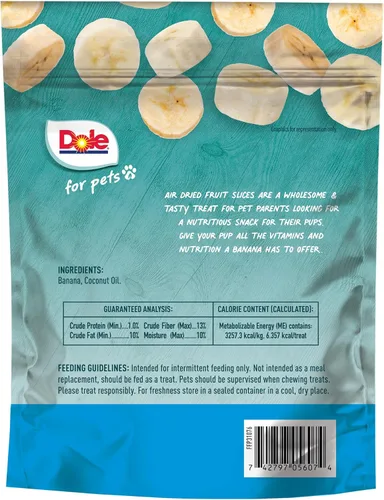Miniatura 5 de Dole Golosinas para perros de plátano secado al aire para mascotas, 6 onzas Hecho con plátano real, un solo ingrediente, golosinas para perros