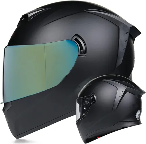 Miniatura 16 de Cascos de motocicleta de cara completa, casco de motocicleta aprobado por ECE/DOT con viseras dobles, casco de motocicleta de cara completa para J