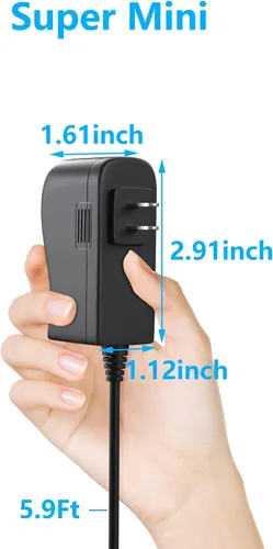 Miniatura 5 de VHBW Cargador para aspiradora inalámbrica INSE compatible con Inse N5S N5 N6 N6S V70 N6-1 N6-2 AC, cable de alimentación para Wowgo S108, adaptador