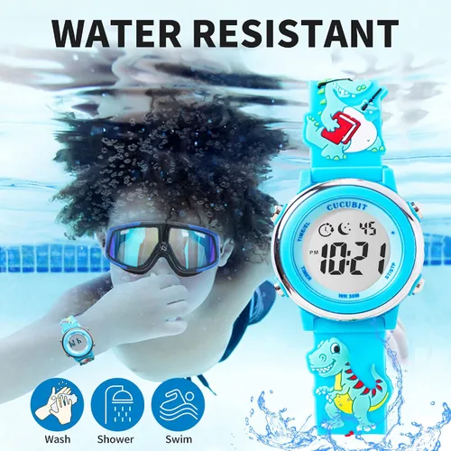 Miniatura 5 de Recordatorio diario de reloj de entrenamiento para ir al baño, resistente al agua, larga duración de la batería, temporizador de entrenamiento