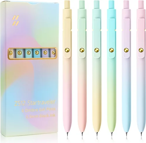 Miniatura 7 de YOXMJDB Bolígrafos de gel, 10 piezas de bolígrafos de escritura suave de punta media, bolígrafos lindos para mujeres, serie de alta gama bolígrafos