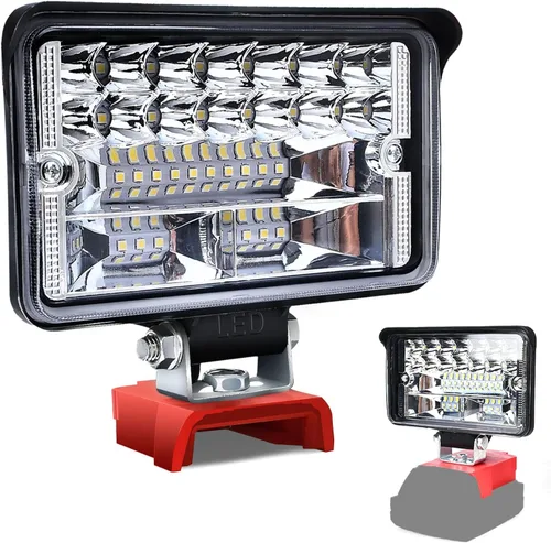 Luz de trabajo LED inalámbrica compatible con batería Milwaukee 18V m18, 80W 6000LM linterna portátil m18 para iluminación en el lugar de trabajo,
