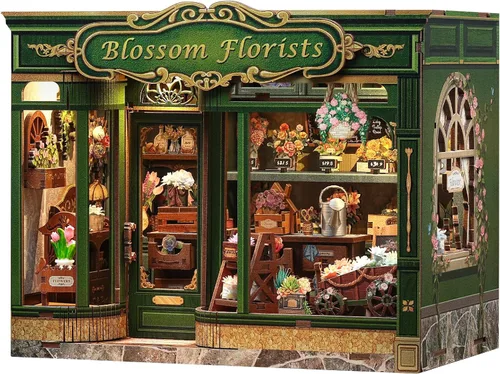 Miniatura 11 de Fsolis Kit de rincón de libros – Kit de casa en miniatura para adultos, estantería 3D rompecabezas de madera Booknook Music Librero Diorama regalos
