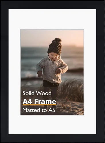 Miniatura 92 de KINLINK 3.5x5 Picture Frame, Ash Black Solid Wood Frame with Plexiglass for Table Top and Wall Mounting, Photo Frame for Horizontal or Vertical