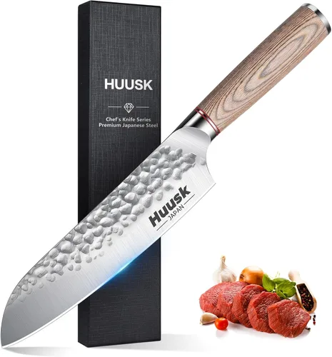 Miniatura 7 de Huusk Cuchillo deshuesador para cortar carne, cuchillo de filete japonés forjado a mano de 6.5 pulgadas para carne, pescado, aves de corral