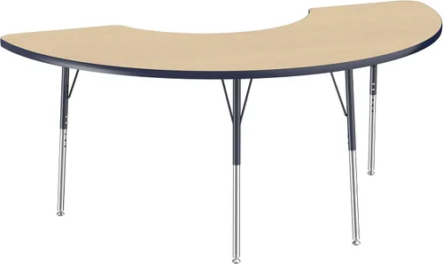 Miniatura 99 de FDP Clover Mesa de Actividades Escolar y de Oficina (48 x 48 pulgadas), patas estándar con deslizadores giratorios para entornos de asientos