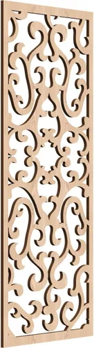 Miniatura 178 de Smithfield Paneles de pared decorativos de madera con calado, 13 3/8 pulgadas de ancho x 34 3/8 pulgadas de alto x 3/8 de alto, roble rojo rojo