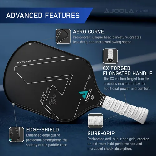 Miniatura 3 de JOOLA Professional Pickleball Paddles – Raw Carbon Fiber Surface – Built for Spin, Speed & Control – Hyperion, Solaire, Perseus & Scorpeus – Swift &