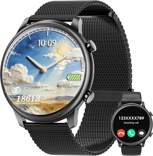 Miniatura 9 de Hwagol Relojes Inteligentes para Mujeres Teléfonos Android iPhone Compatible (Llamada Bluetooth), Rastreador de Fitness Redondo de 1.39'' Monitor