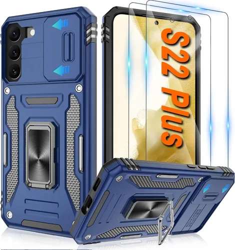 Miniatura 107 de Atump Funda para Motorola Moto G Play 2024 (4G) con [paquete de 2] protector de pantalla HD y cubierta para cámara deslizante, soporte de anillo
