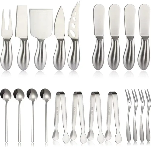 Juego de cuchillos esparcidores de mantequilla de queso, juego de cuchillos esparcidores de mantequilla de queso de acero inoxidable, cuchillos para