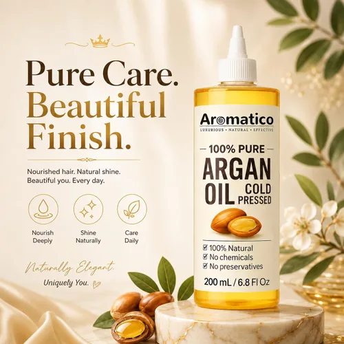 Miniatura 9 de Aromatico 100% Pure Argan Oil 7 fl oz – Lightweight, Non-Greasy Hair & Skin Oil for Smooth, Shiny Hair & Deep Moisture – Cold Pressed Multipurpose