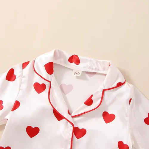 Miniatura 101 de Conjunto de pijama de manga larga con botones para niña pequeña, conjunto de ropa de dormir