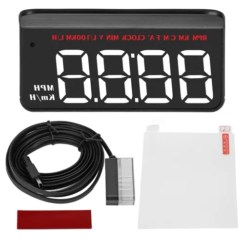 Aramox Pantalla HUD para automóvil OBD2, velocímetro digital con advertencia de sobrevelocidad, pantalla de parabrisas de cabeza para automóviles