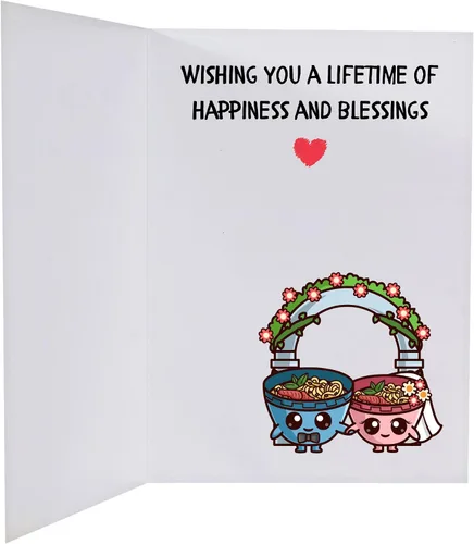 Miniatura 3 de GIFTING GIGGLES Divertida tarjeta de boda para pareja Recién casados Tarjeta de matrimonio para pareja Regalo de felicitaciones del día