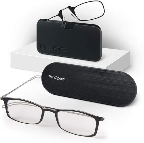 Miniatura 2 de ThinOptics Juego de regalo Frontpage Brooklyn + Universal Pod Gafas de lectura rectangulares