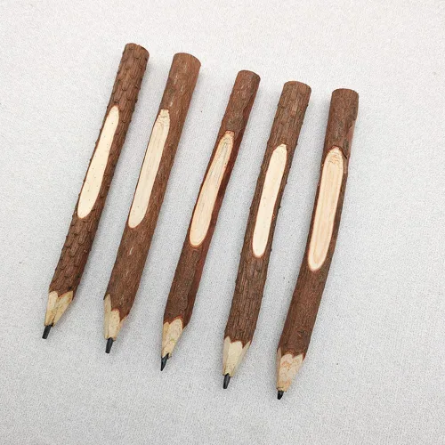Miniatura 2 de SKKSTATIONERY 12 lápices de madera natural, ramas de árbol de madera, ramita de 5 pulgadas de largo, lápices hechos a mano para suministros