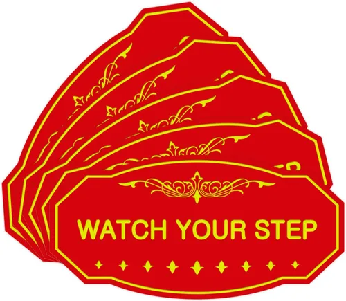 Miniatura 41 de Signs ByLITA Victorian Watch Your Step - Letrero de pared o puerta Material duradero y fácil instalación Señalización de seguridad (negro)