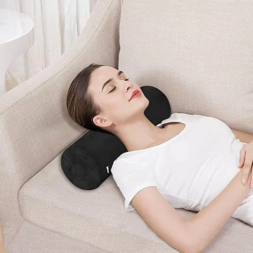 Miniatura 5 de Almohada de almohada cervical para el cuello, almohada redonda para espalda, almohada cilíndrica pequeña, soporte de espalda de espuma