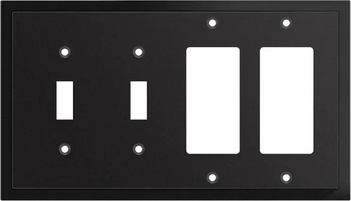 Miniatura 69 de Henne Bery Placa decorativa de pared con borde moderno, tapa de tomacorriente para cubrir enchufe, aleación de zinc maciza duradera